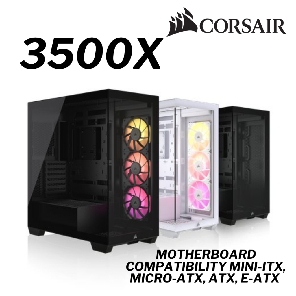 CORSAIR 3500X Tempered Glass Mid-Tower PC Case