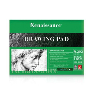 Renaissance สมุดวาดรูป สมุดวาดเขียน 200แกรม ผิวเรียบ R-202 จ…