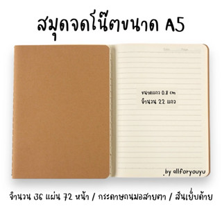 สมุดโน๊ตจดโน้ตขนาด a5