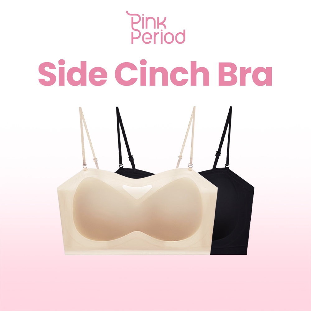 Pink Period บราไร้ขอบ  ชุดชั้นในระบายอากาศแบบบาง ปรับสายได้ มีฟองน้ำในตัว ผ้านิ่มใส่สบาย กันลื่น