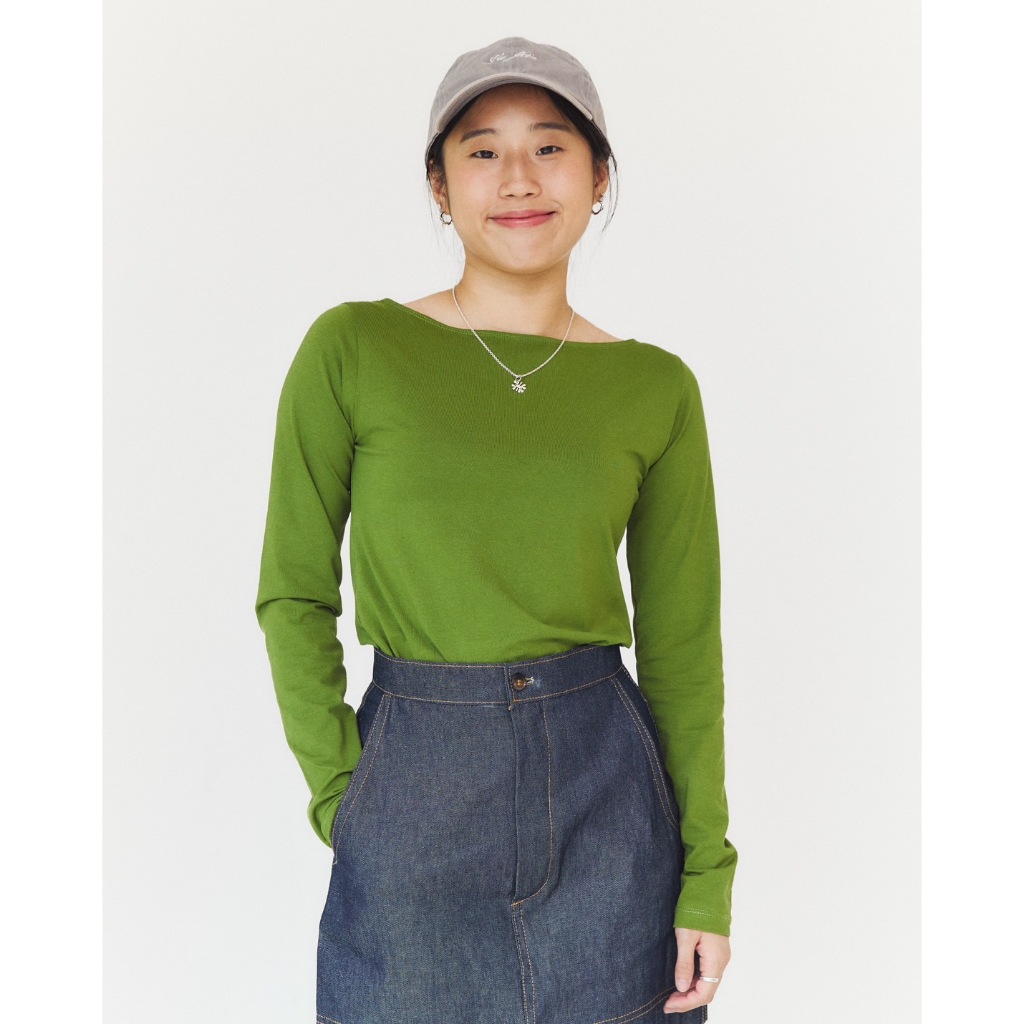 Pudee Kim  Tee เสื้อยืดแขนยาวคอปาด - รูปที่ 4