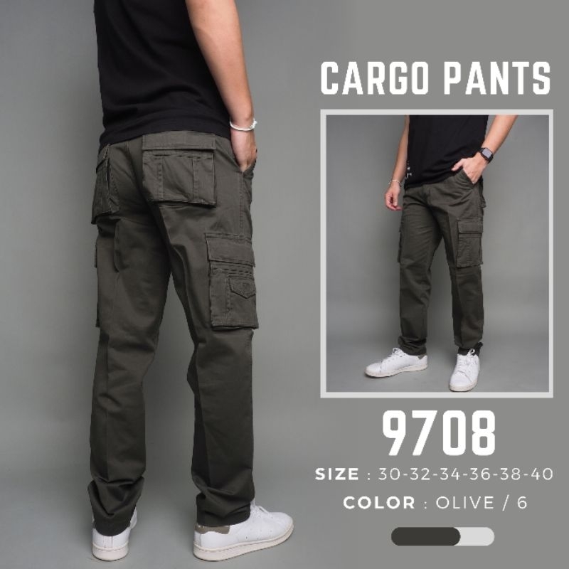 กางเกงขายาวคาร์โก้ 6กระเป๋า รุ่น9708 Goodwin