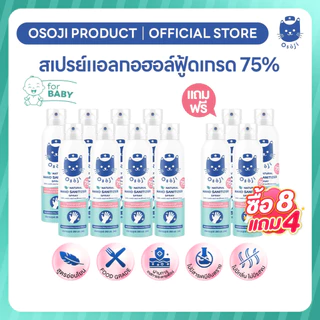 สเปรย์แอลกอฮอล์ 75% ขนาด 250ml ซื้อ 8 แถม 4