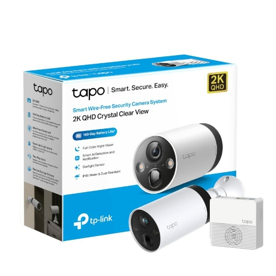 TP-LINK TAPO C420S1,C420S2 , C420 SMART WIRE-FREE SECURITY  1-CAMERA SYSTEM สินค้ารับประกันศูนย์ 1ปี
