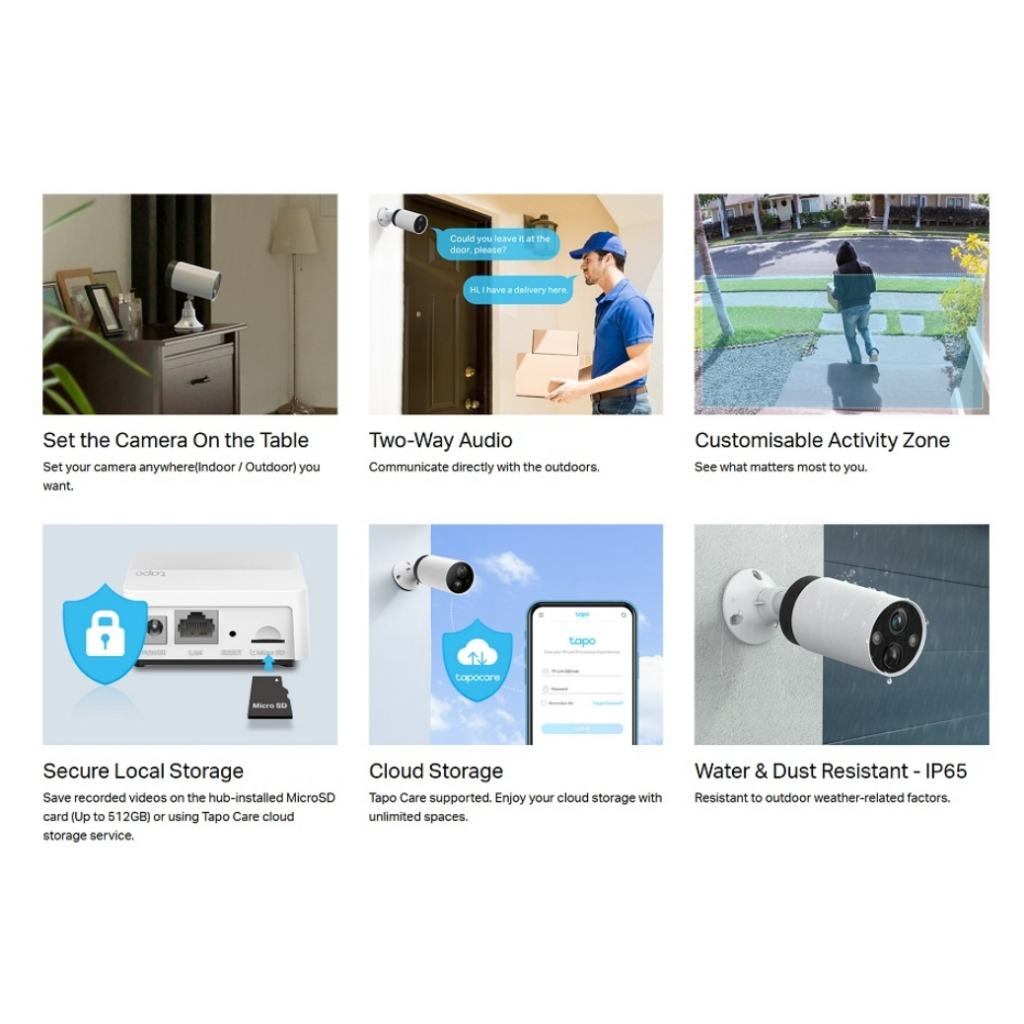 TP-LINK TAPO C420S1,C420S2 , C420 SMART WIRE-FREE SECURITY  1-CAMERA SYSTEM สินค้ารับประกันศูนย์ 1ปี