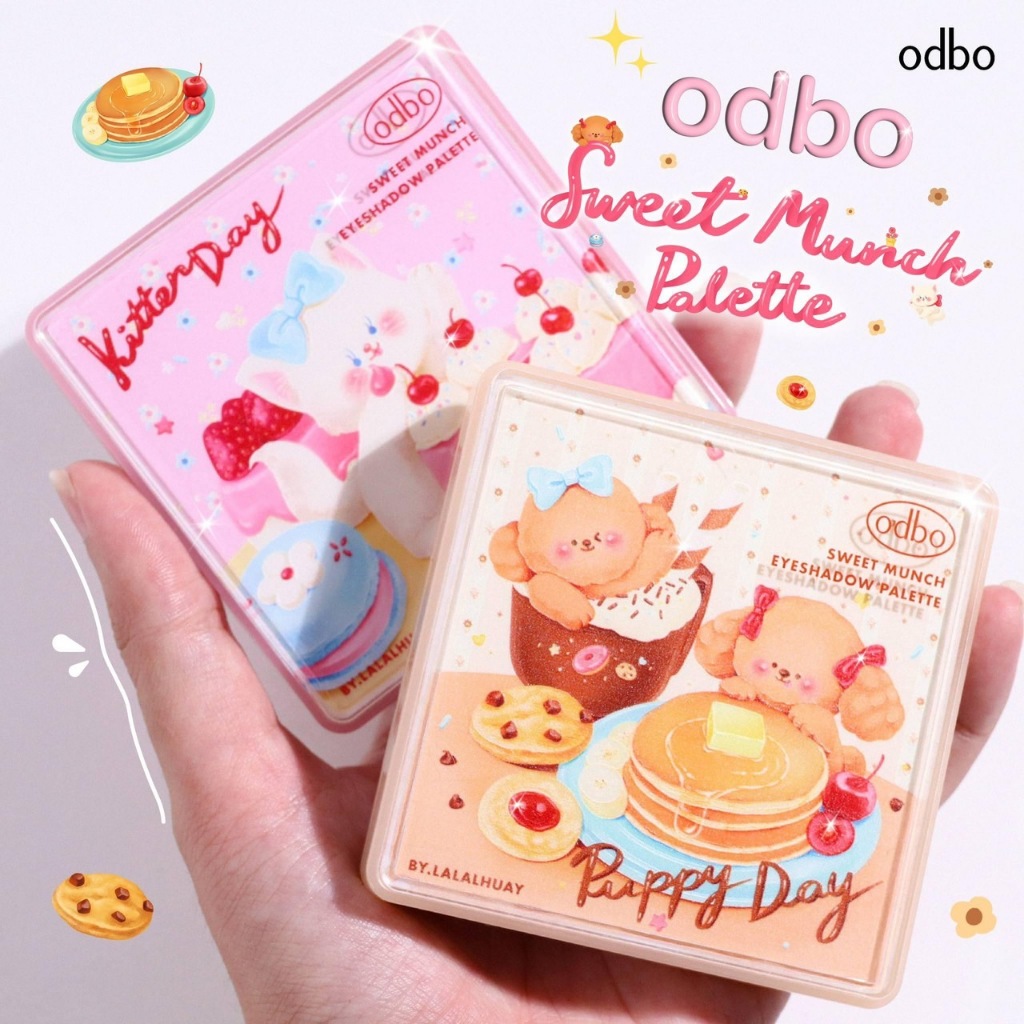อายแชโดว์ 9 สี ODBO Sweet Munch Eyeshadow Palette 2024 ( มีให้เลือก 2 เฉด ) #OD2024