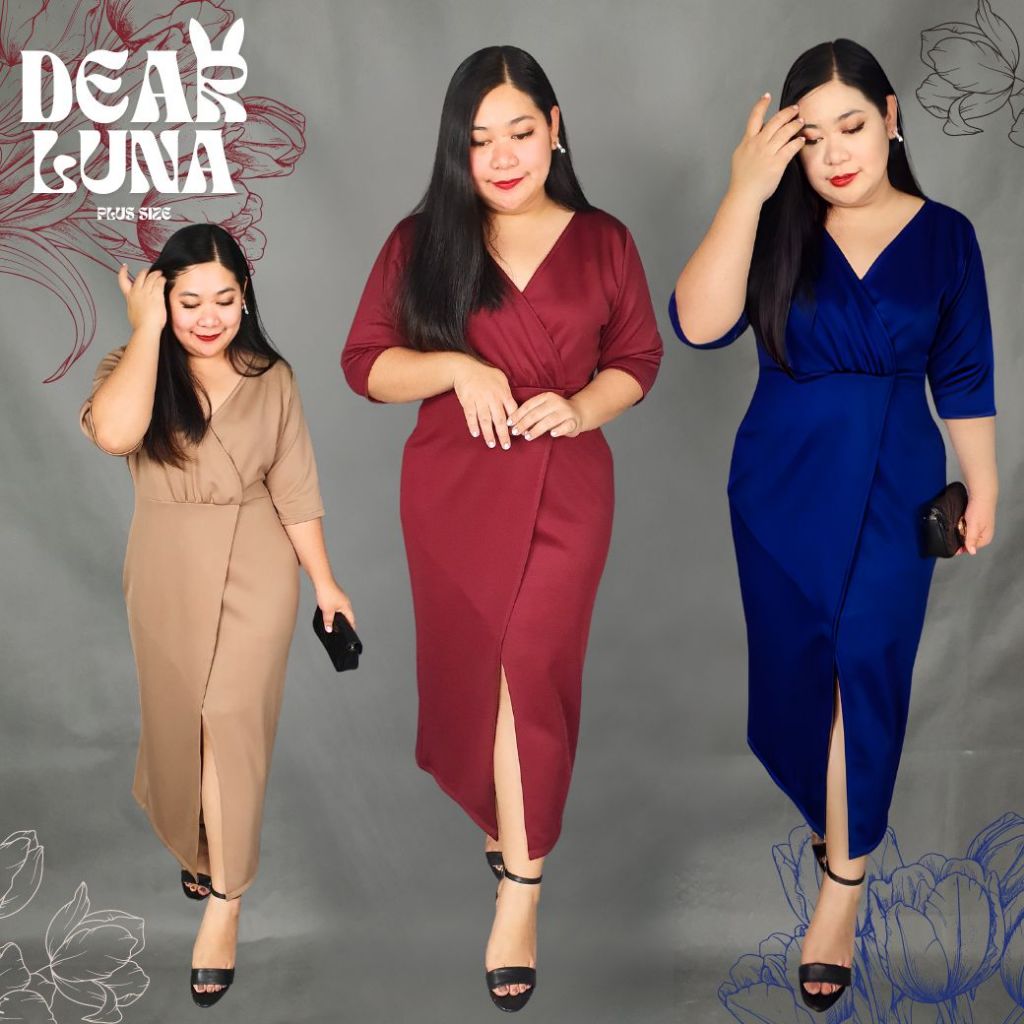 Praewday | ชุดออกงาน ชุดราตรีสาวอ้วน ชุดเพื่อนเจ้าสาว สาวอวบอ้วนไซส์ใหญ่ Plussize | G07 TULIP DRESS