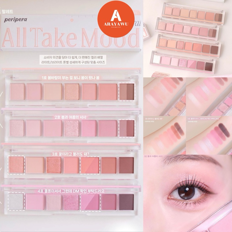 (✅แท้/พร้อมส่ง) Peripera All Take Mood Palette 🩷New! พาเลท
