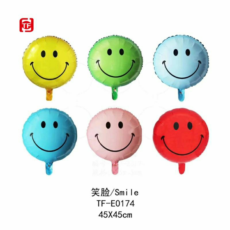 ลููกโป่งยิ้ม ขนาด 18นิ้ว สีเหลือง (1ชิ้น) ลูกโป่งหน้ายิ้ม