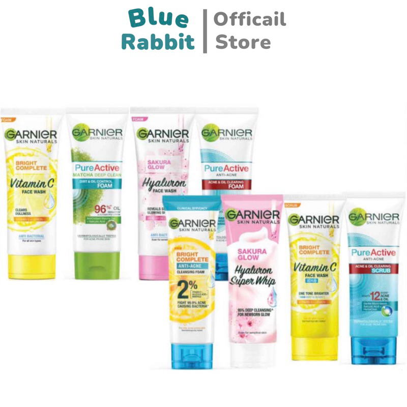 [100มล] Garnier โฟมล้างหน้ากานิเย่ โฟมล้างหน้า Garnier การ์นิเย่ โฟม 100 มล. ไบร์ท คอมพลีท ไบร์ทเทนนิ่ง เฟส วอช