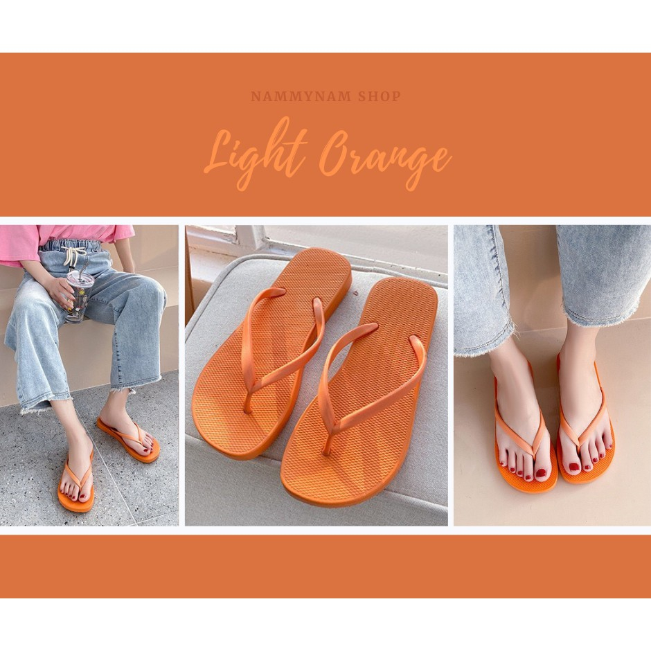 **ส่งด่วนภายในวัน** (มีไซส์ใหญ่ 36-45) รองเท้าแตะหูหนีบ งานเกาหลี สีพาสเทล สีพื้น