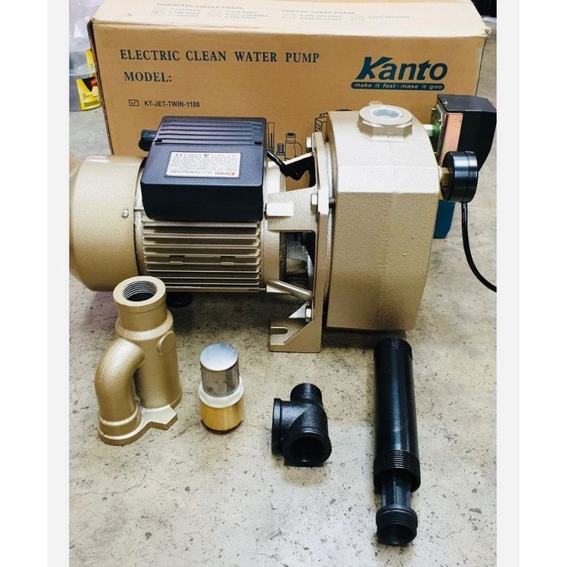 ปั๊มเจ็ทท่อคู่ Kanto KT-P-JET1500 💦👍🏻😮ปั๊มน้ำรุ่นดูดลึก 45 เมตร😮