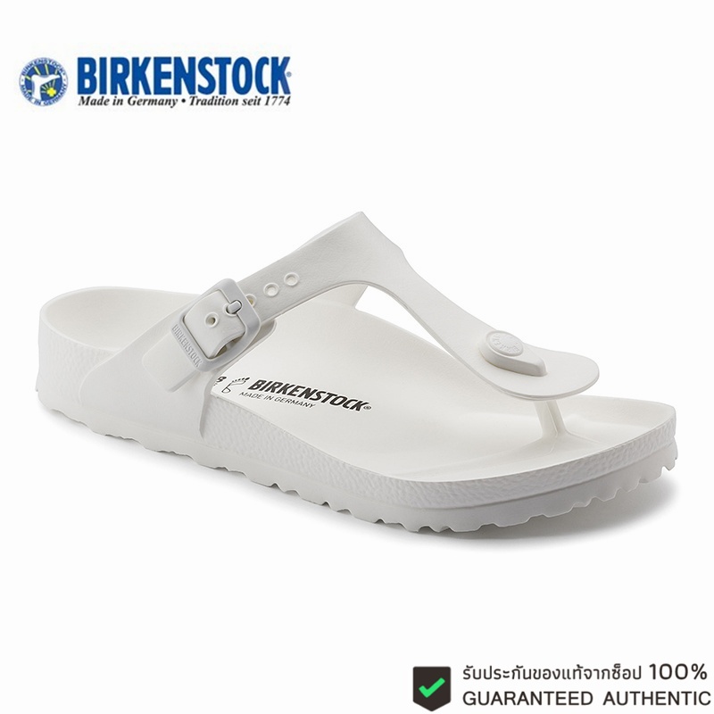 BIRKENSTOCK Gizeh EVA White รองเท้าแตะ Unisex สีขาว（ของแท้ 100 %）