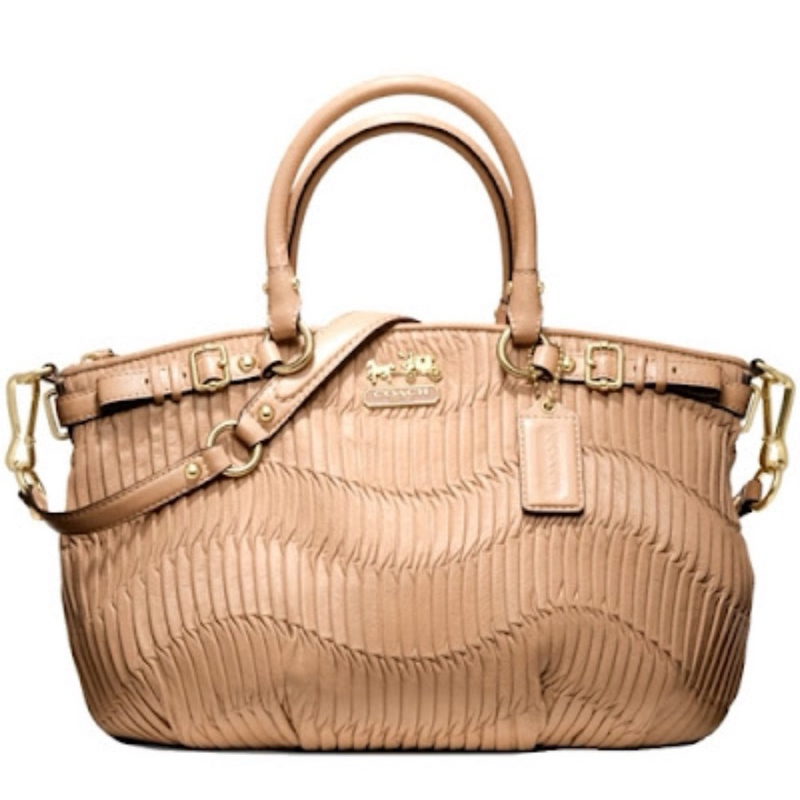 กระเป๋า coach madison gathered leather sophia สีน้ำตาล