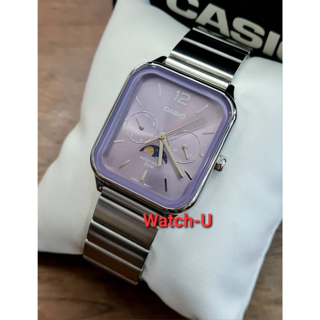 CASIO นาฬิกาข้อมือผู้ชาย สายแตนเลส รุ่น MTP-M305D-6A / MTP-M305D-6