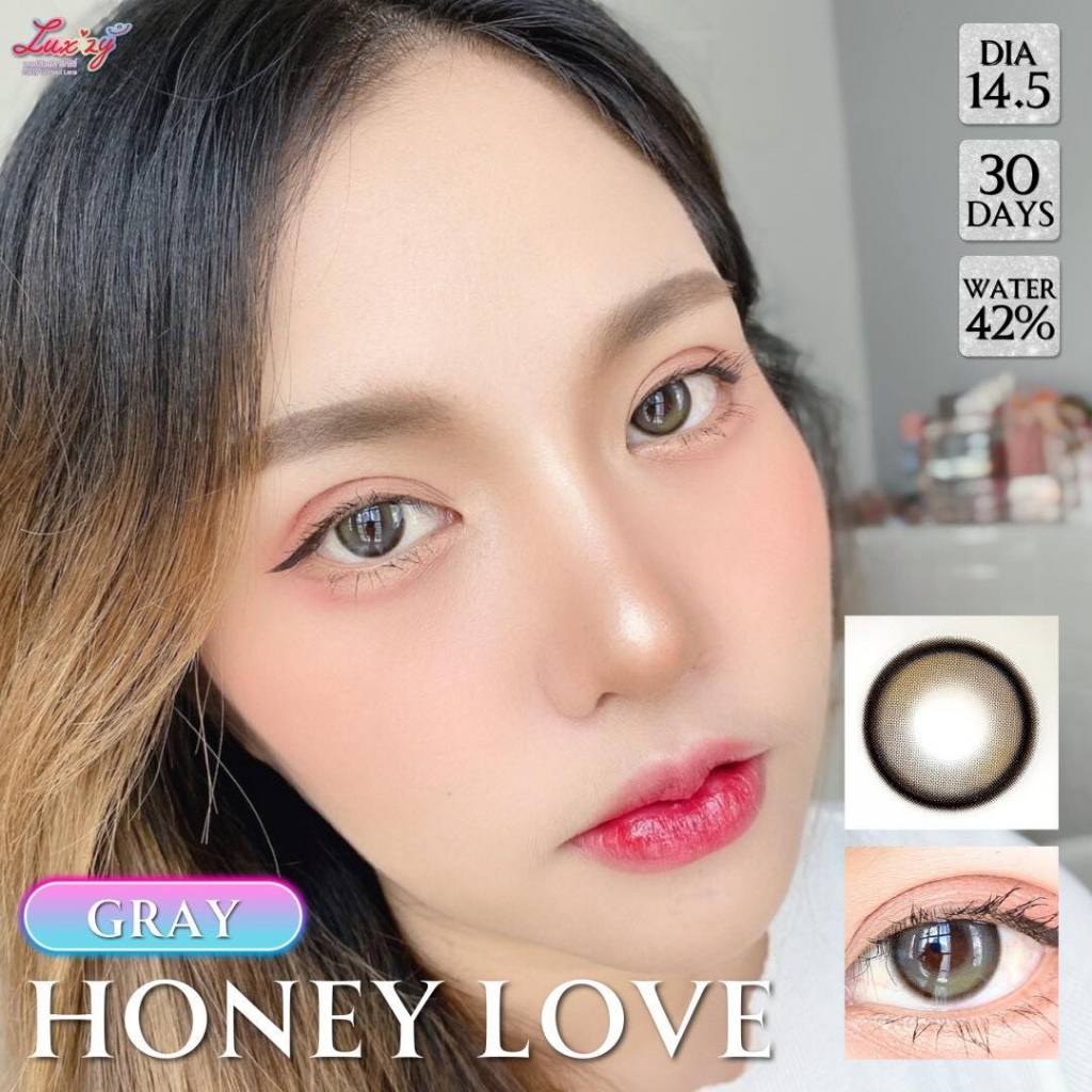🔥คอนแทคเลนส์✨ขนาดกลาง✨ Honey Love (Luxzylens)