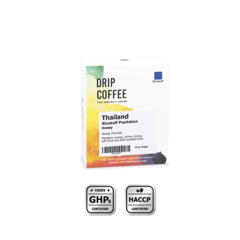 Bluekoff กาแฟดริป แบบกล่อง อาราบิก้า 100% Bluekoff Plantation: Honey Drip Bag