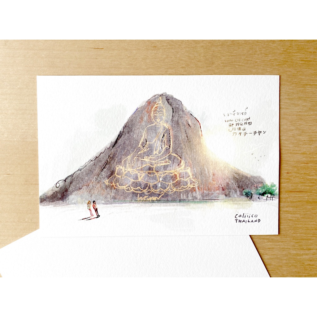 โปสการ์ด ลายประเทศไทย ลายพัทยา 4x6 inch THAILAND Postcard Pattaya, Pattaya postcard