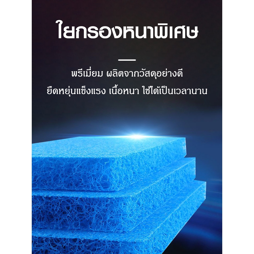 ใยกรองเกรดพรีเมี่ยม Filter Floss ขนาด 50*50*4cm. / 40*50*4cm. ผลิตจากเม็ดพลาสติกคุณภาพ ใช้งานได้ยาวนานไม่เปื่อย