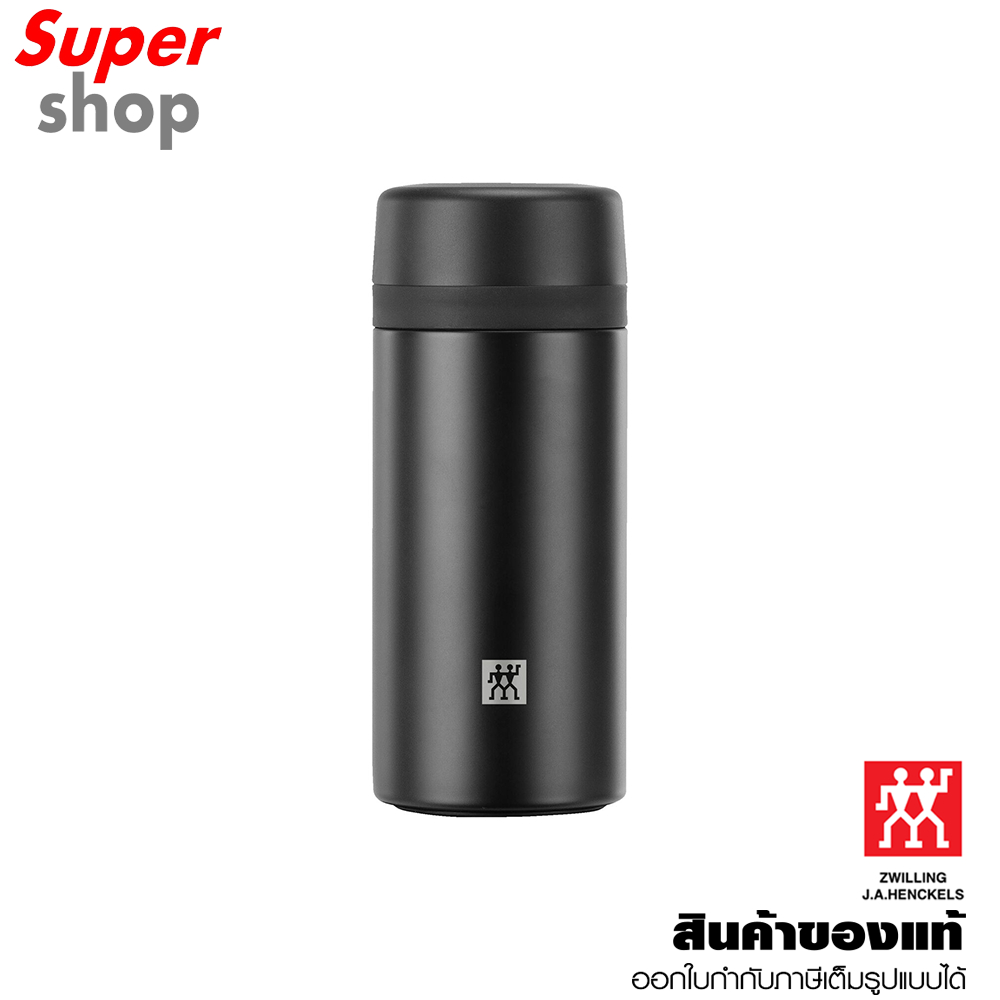 ZWILLING THERMO 420 ML THERMO FLASK BLACK  กระบอกน้ำสูญญากาศเก็บความร้อนและเย็น 420 มิลลิลิตร สีดำ ร