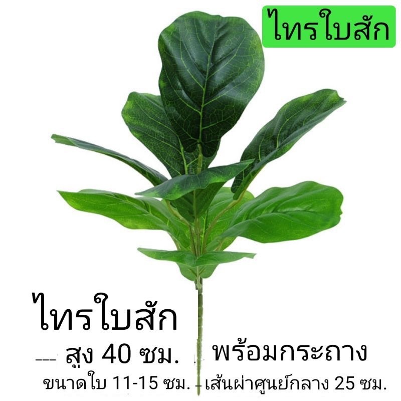 ต้นไม้ปลอมตกแต่งบ้าน ไทรใบสัก ปลอม ต้นไม้ประดับบ้าน