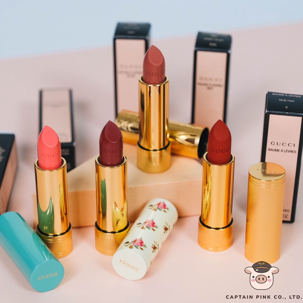 Gucci Lip rouge a levres satin/mat ป้ายคิงเพาเวอร์