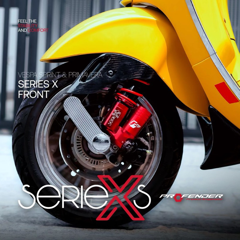 Profender X-Series โช๊คอัพ สำหรับ Vespa Sprint & Primavera ปรับพรีโหลด, รีบาวน์, คอมเพรสชั่น รับประก