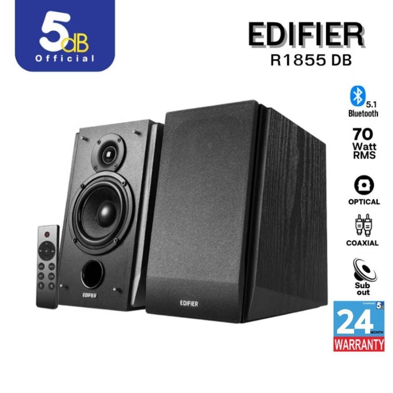 ลำโพง EDIFIER R1855DB Active 2.0 Speaker Bookshelf ลำโพงบูลทูธ รับประกันศูนย์ไทย 24เดือน