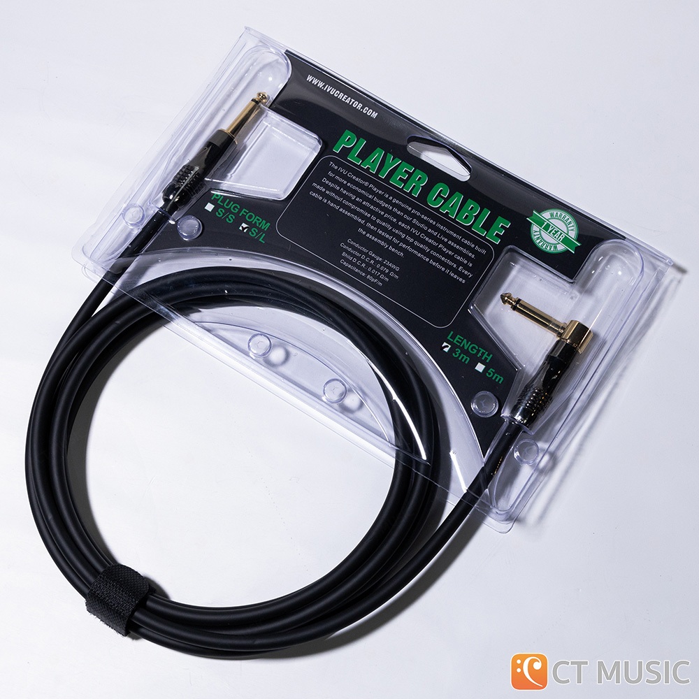 IVU Creator Player Instrument Cable 12ft สายเคเบิล สายแจ็ค IVUCreator PlayerInstrument - รูปที่ 2