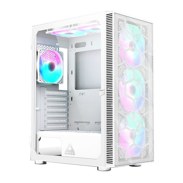 CASE MONTECH X3 MESH RGB WHITE