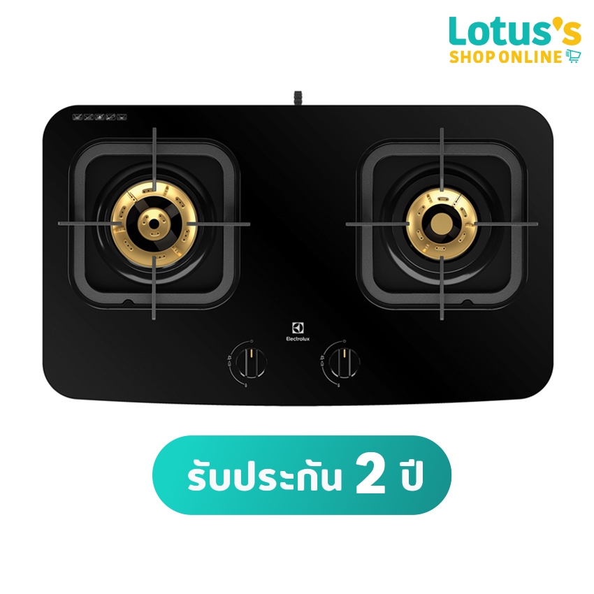 อีเลคโทรลักซ์ เตาแก๊สชนิดตั้งโต๊ะ 70 ซม. 2 หัว รุ่น ETG7276GKR สีดำ ELECTROLUX GAS TABLE ETG7276GKR