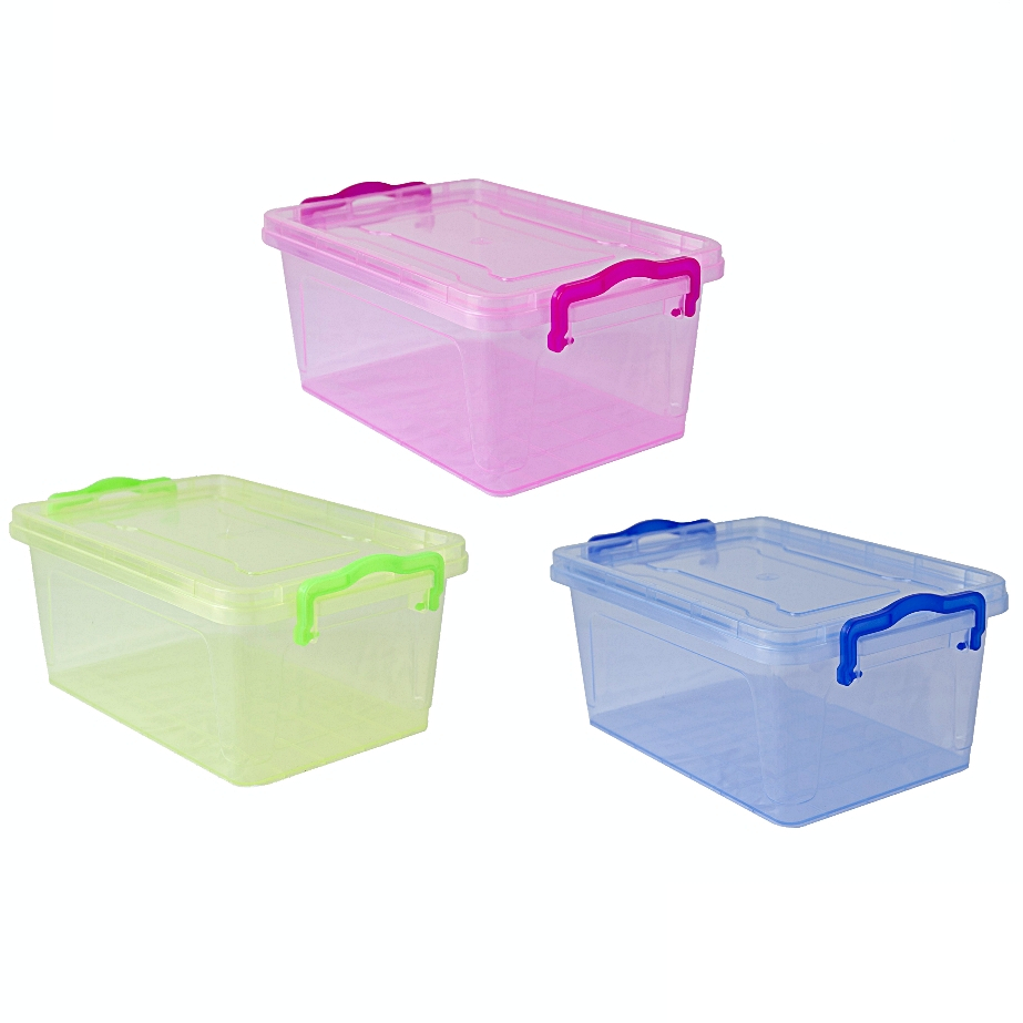 กล่องเอนกประสงค์สีหวานใส 5 ลิตร Food grade (SRT No.4414) กล่องเก็บอาหาร ขนาด 17x25x12 cm. กล่องพลาสติกสีหวาน