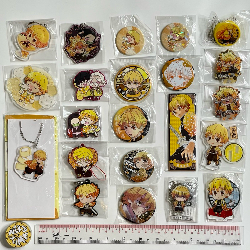 ลงใหม่ Dec.24 ดาบพิฆาตอสูร เข็มกลัด พวงกุญแจ ไยบะ เซนอิทซึ Zenitsu demon slayer