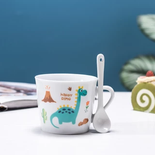 (ยกลัง 100 ใบ) แก้วกาแฟ ของชำร่วย ของฝาก ของขวัญ แพ็คเก็จสวย แก้วพร้อมช้อน
