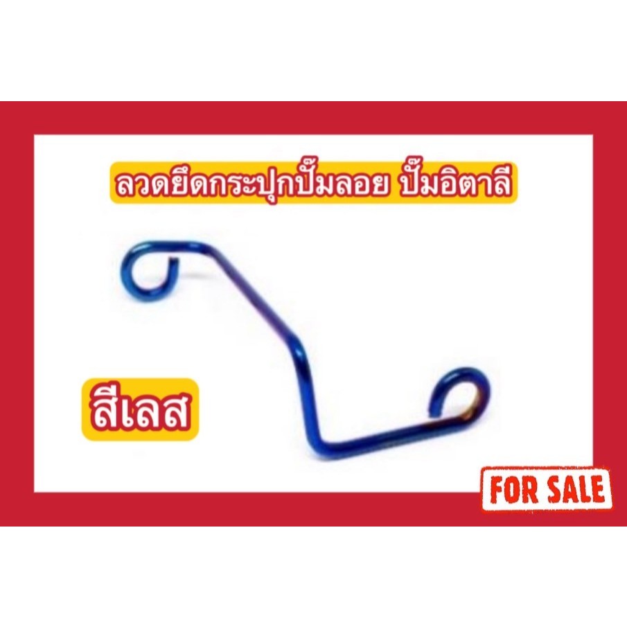 (สีเลส ไม่ใช่สีแบบภาพ) ลวดยึดกระปุกปั๊มลอย (ขวา) ปั๊มอิตาลี