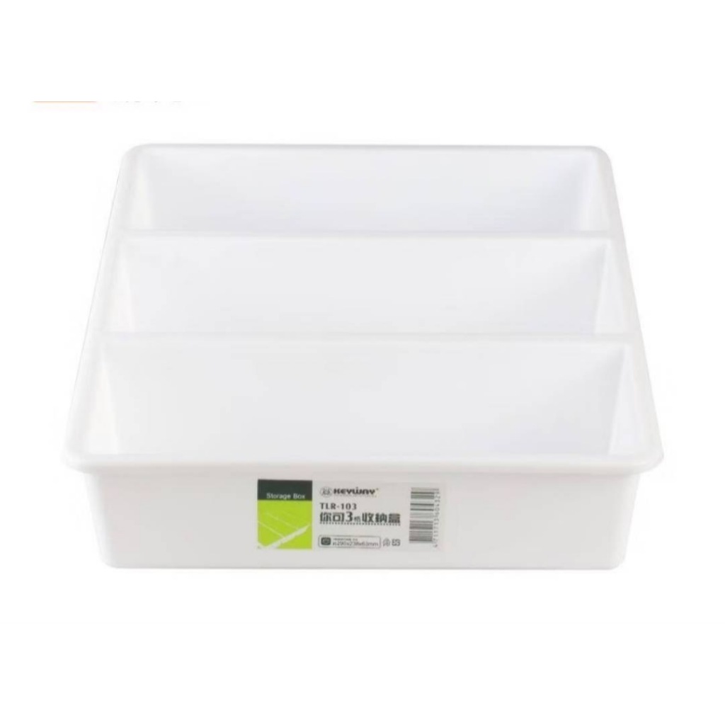 KEYWAY ถาดแบ่งช่อง 3 ช่อง  รุ่น TLR-103    สีขาว ขนาด : 29 x 23.8 x 6.3 cm. ราคา ถูกที่สุด ดีลบีเคเค แกลเลอรีภาพที่ 5