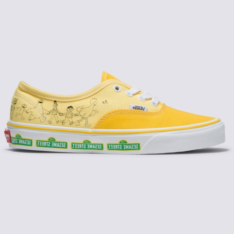 VANS AUTHENTIC SESAME STREET YELLOW SNEAKERS สินค้ามีประกันแท้