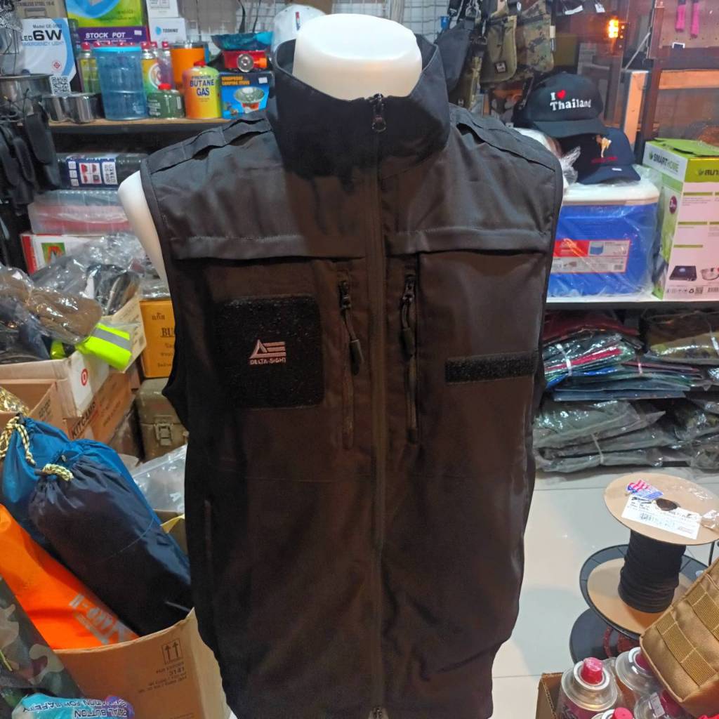 DELTA SIGHT TRACKER TACTICAL VEST 100% POLY-COTTON ZIP YKK ผ้าแห้งไว ผ้าเบา Made in THAILAND Tec40store ไรท์สาระกับครูแว