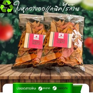 ใบหูกวางออแกนิค ไร้ก้าน #Terminalia Catappa# Malabar leaves #สะอาดปลอดภัยผ่านการฆ่าเขื้อใช้งานง่าย จำนวน1ถุง