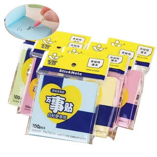 กระดาษโน๊ต กระดาษโน๊ตกาวในตัว เมโม่ ฉลาก ตกแต่ง diy สมุด อุปกรณ์สํานักงาน Sticky Note