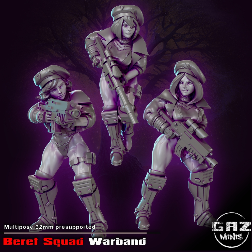 Beret Squad Warband (32mm Wargame)