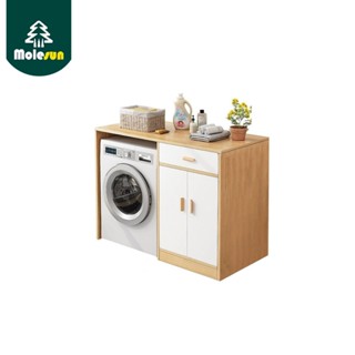 MOLESUN ตู้เก็บของสามารถคร่อมเครื่องซักผ้าได้ ช่วยจัดเก็บของ…