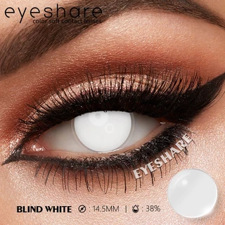 {COD}-Eyeshare คอนแทคเลนส์คอสเพลย์ 1 คู่ 14.5 มม.ฮาโลวีนคอนแทคเลนส์สีขาวบริสุทธิ์ตาข่ายสีแดงบริสุทธิ์คอสเพลย์เลนส์นุ่ม