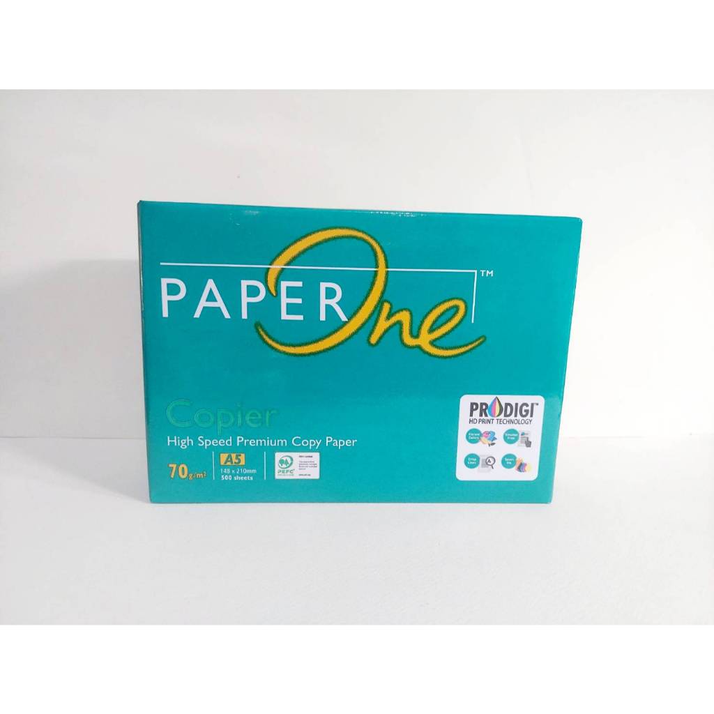 กระดาษถ่ายเอกสาร PaperOne A5 70 gsm / 1 รีม 500 แผ่น