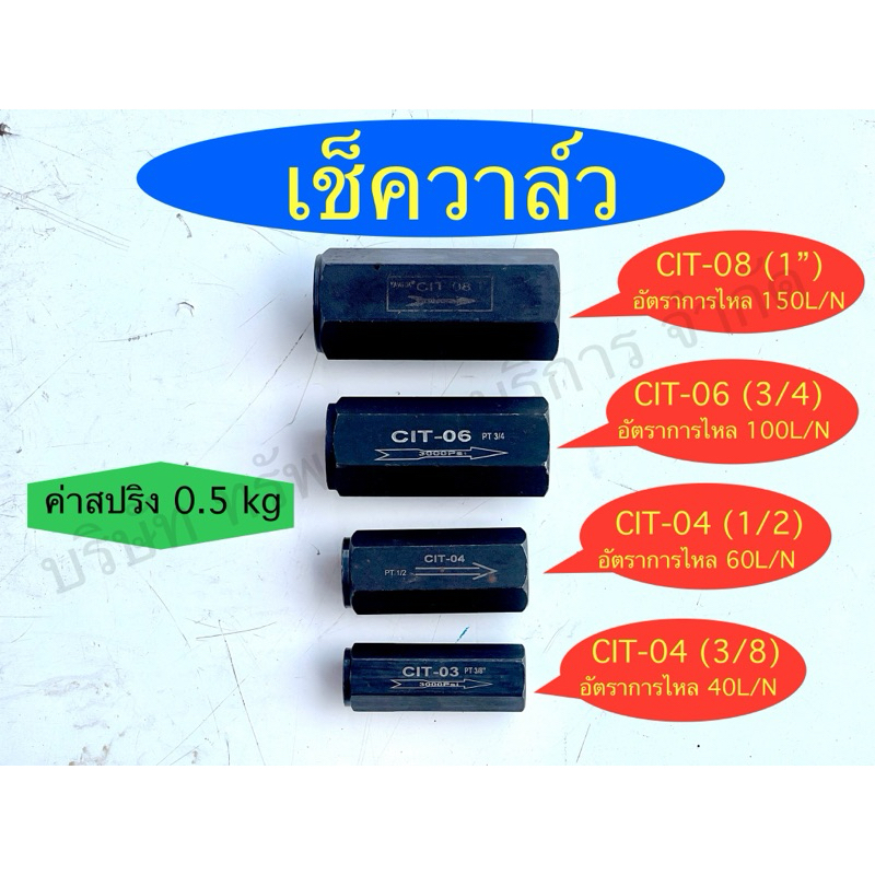 เช็ควาล์วไฮดรอลิควาล์วกันน้ำมันไหลกลับอุปกรณ์ไฮดรอลิคSAPTHONGBORIKAN – โปรปัง