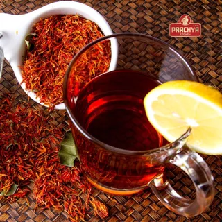 ชาดอกคำฝอย อบเเห้ง Safflower tea 50 กรัม ตรา ปราชญา
