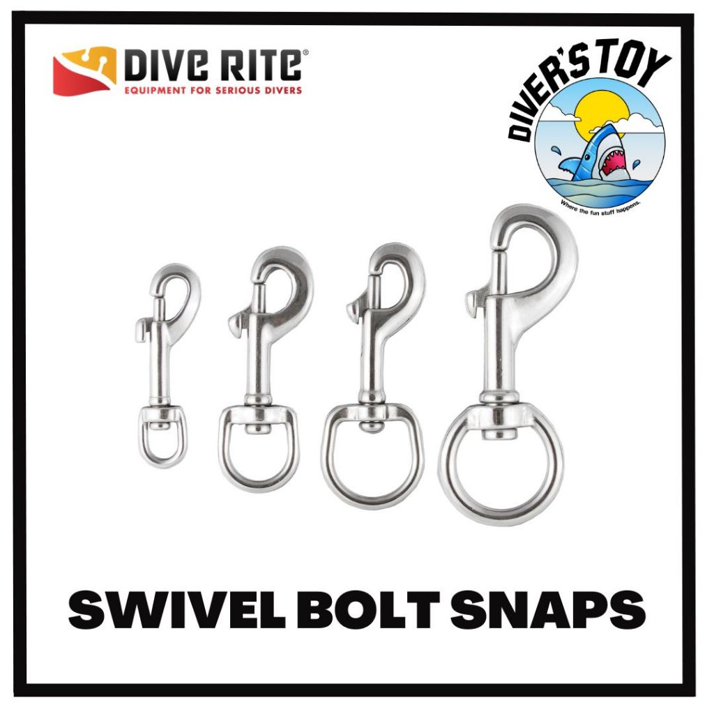 SWIVEL BOLT SNAPS stainless steel 316 Dive Rite