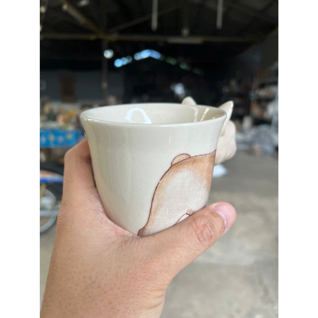 แก้วมัค สูง 9.5 11 ออนซ์ เฟรนช์ บูลด็อก (French Bulldog) เซรามิครูปสัตว์ แก้วกาแฟ ออกใบกำกับภาษีได้ - รูปที่ 2