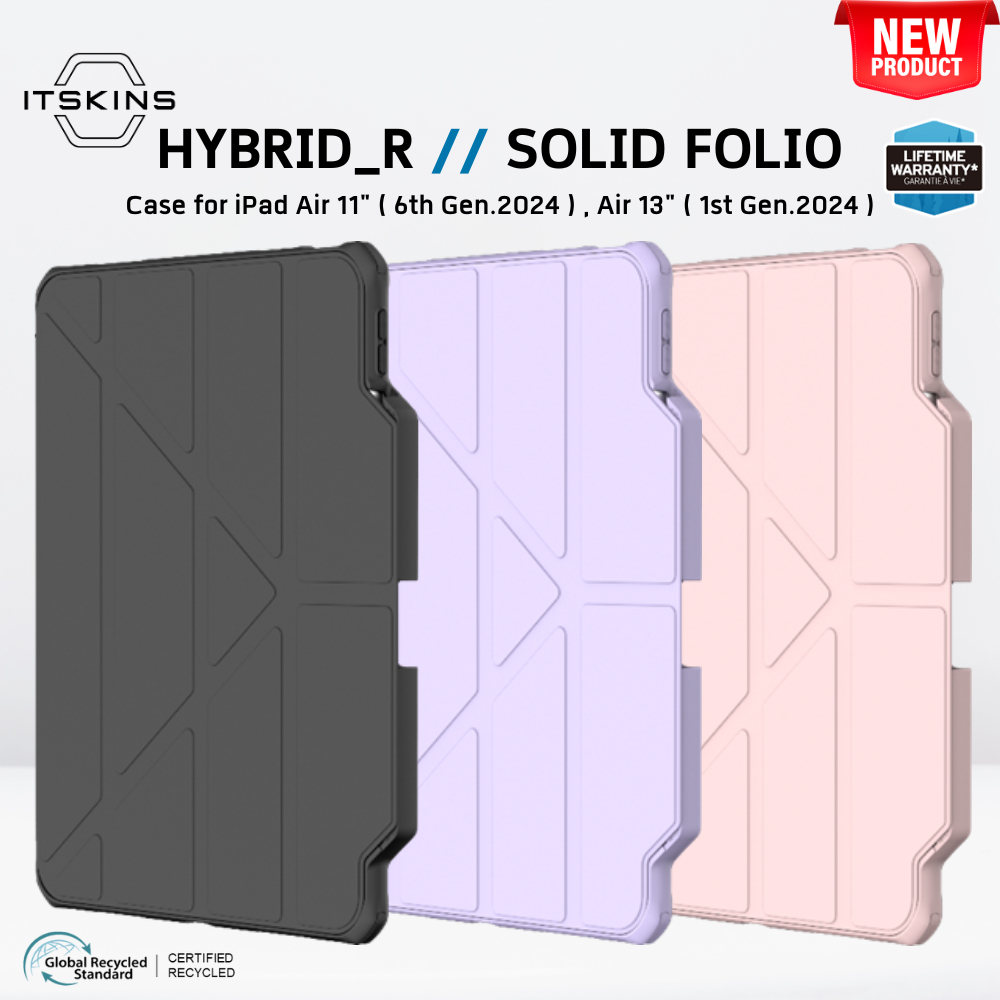 ITSKINS HYBRID_R // SOLID FOLIO Tablet Case เคสแท็บเล็ต สำหรับ iPad  Air 11", Air 13"  (2024)