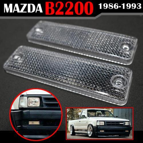 ฝาไฟหรี่กันชน รุ่น มาสด้า แม็กนั่ม MAZDA MAGNUM B2000 B2200 B2500 ปี 1985 - 1998 สีขาว 2 ชิ้น